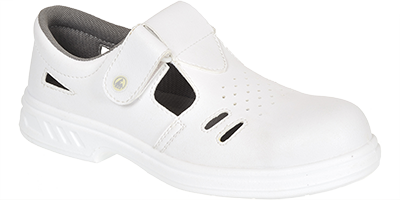 Sandale de sécurité Ebro Steelite ESD S1 classe 3 blanc FW48 - antistatique, coque acier, semelle résistante aux hydrocarbures - taille 40_0