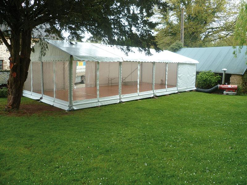 Tente de réception traditionnelle - H 2,30 m | L 6,00 m - Structure aluminium et rideaux multiples_0
