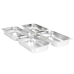 VidaXL Récipients Gastronorm 4 Pcs Gn 1 1 100 Mm Acier Inoxydable - argenté 50881_0