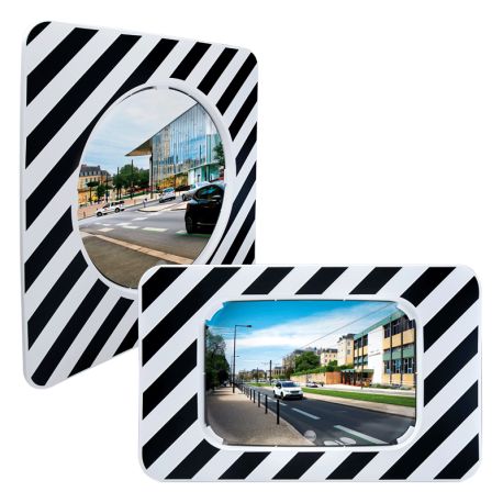 Miroirs routiers réglementaires Vialux - Optique Polymir incassable - Vision à 90° - Référence 574_0