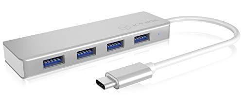 ICY BOX IB-HUB1425-C3 - Hub USB 3.0 (3.1 Gen 1) Type-C avec 4 ports - Aluminium, Plug and Play, Argent_0