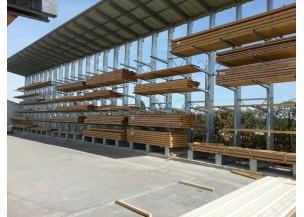Rayonnage cantilever lourd - stockage de charges longues - version simple ou double face_0