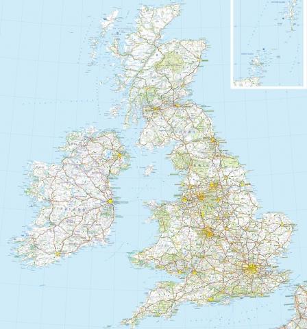Carte de la grande bretagne - michelin_0