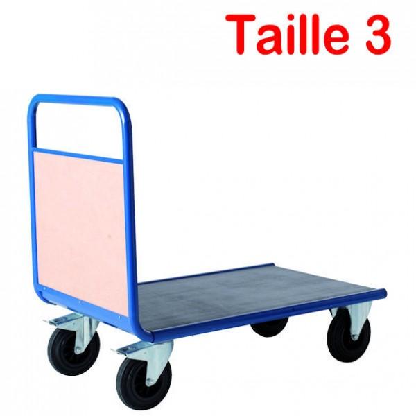 Chariot de manutention 1 dossier bois - 500 kg Format 1225 x 776 mm_0