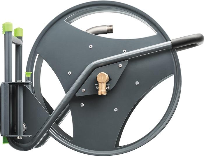 Dérouleur de tuyau GEKA Plus P40 - raccord fileté 26,44 mm G 3/4 po - acier robuste et inclinable_0