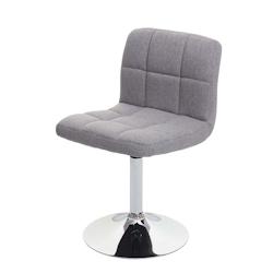 Décoshop26 - Chaise de salle à manger pivotante en tissu gris clair pieds chromé 04_0002298 - gris 3000268232691_0
