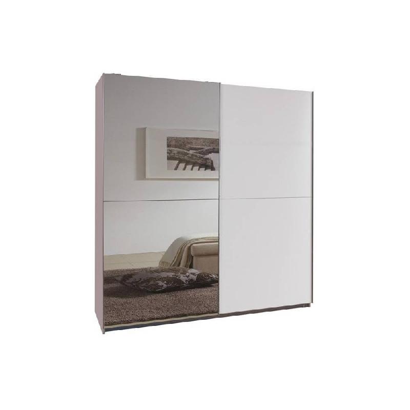 DRESSING PORTES COULISSANTES CLAPTON 179 CM BLANC / MIROIR_0