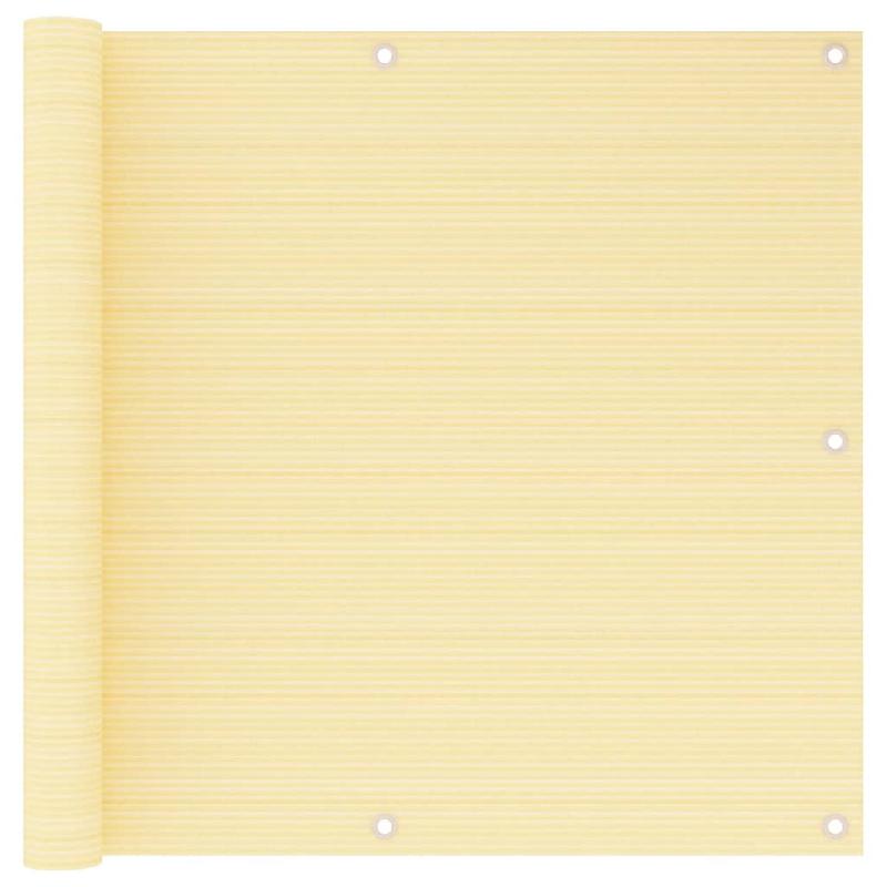 ÉCRAN DE BALCON BRISE PARE VUE PROTECTION CONFIDENTIALITÉ 90 X 500 CM PEHD BEIGE 02_0010035_0