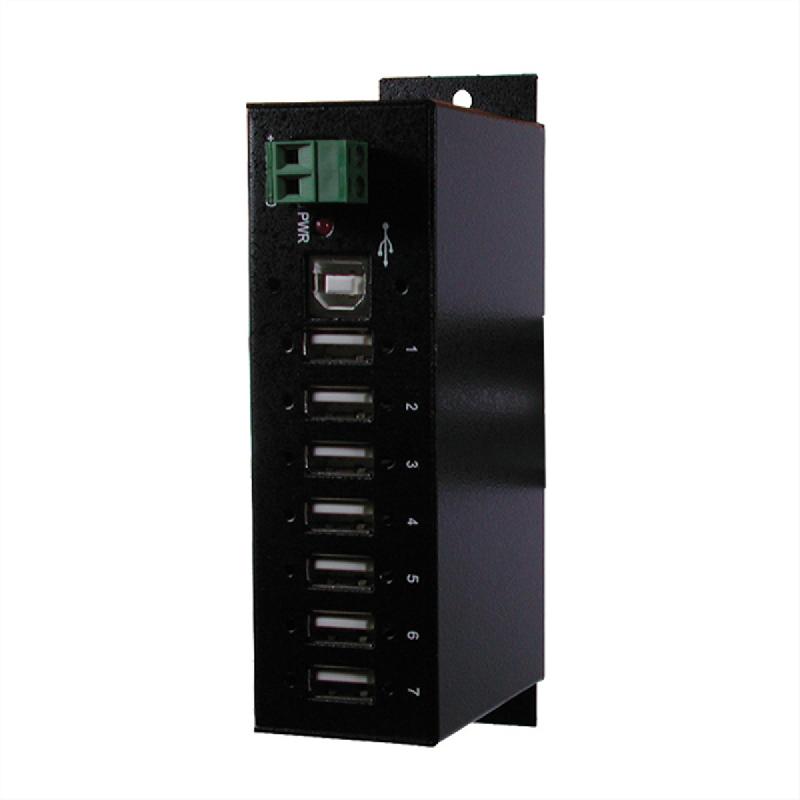 EXSYS EX-1177HMVS Hub métal USB 2.0, 7 ports, protection de surtension_0