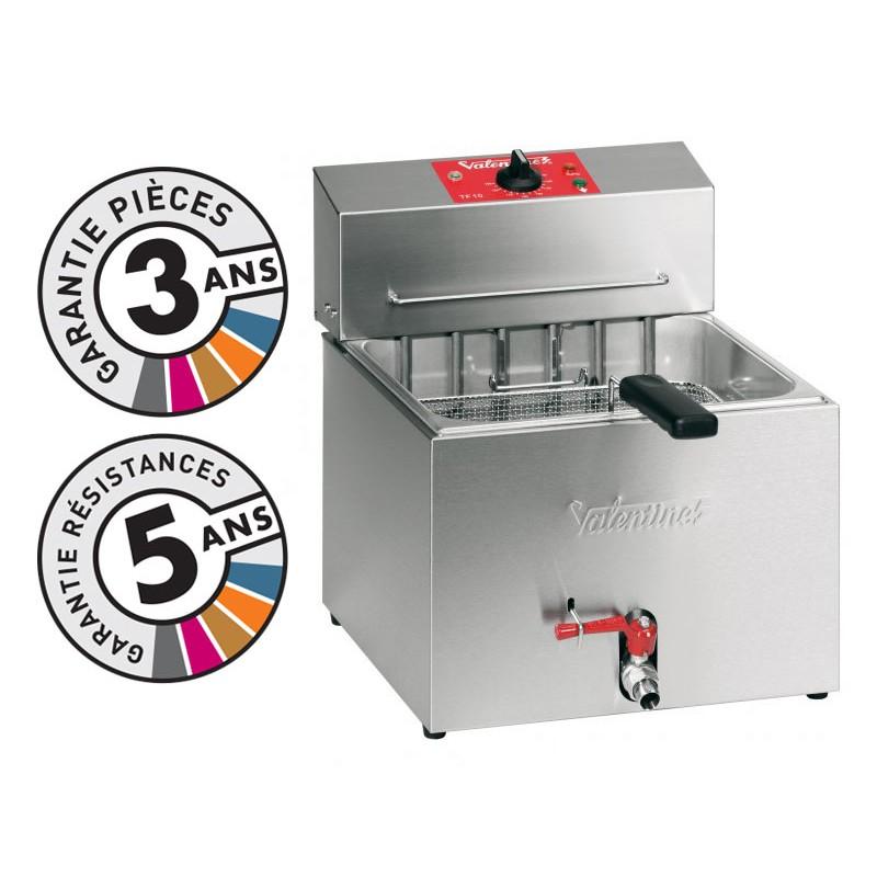 Friteuse professionnelle électrique de table 10 litres - Valentine TF10 - Tri 380 V, simple bac, production 14-20 kg/h_0