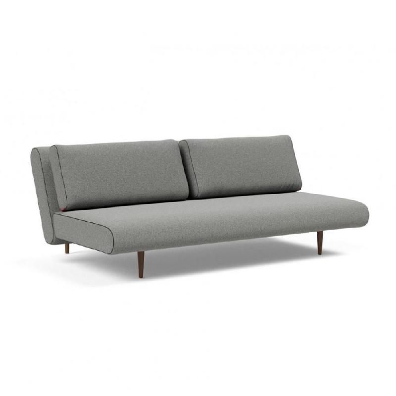 Innovation Living Canapé lit design Unfurl Lounger convertible 200x140 cm - Tissu bouclé Ash Grey - Style années 50-60_0
