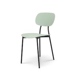 Kosmi Chaise style contemporain verte et pieds en métal noir - modèle LEA - vert 3760301693000_0