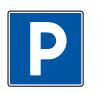 Panneau de signalisation type CK 1 - Lieu aménagé pour le stationnement - Disponible en plusieurs tailles et supports_0
