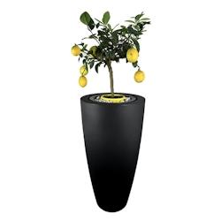 PLAST'UP ROTOMOULAGE Pot de fleurs conique delight 200l - NOIR - noir 0669014882035_0