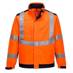 Portwest - Veste de travail Softshell arc électrique haute visibilité MODAFLAME Orange / Bleu Marine Taille M - M orange 5036108330652_0