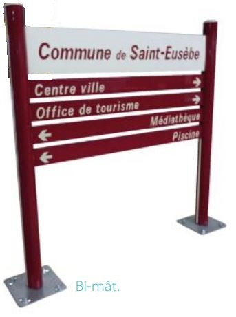 Signalétique d'extérieure sur bi-mât - gamme isocity_0