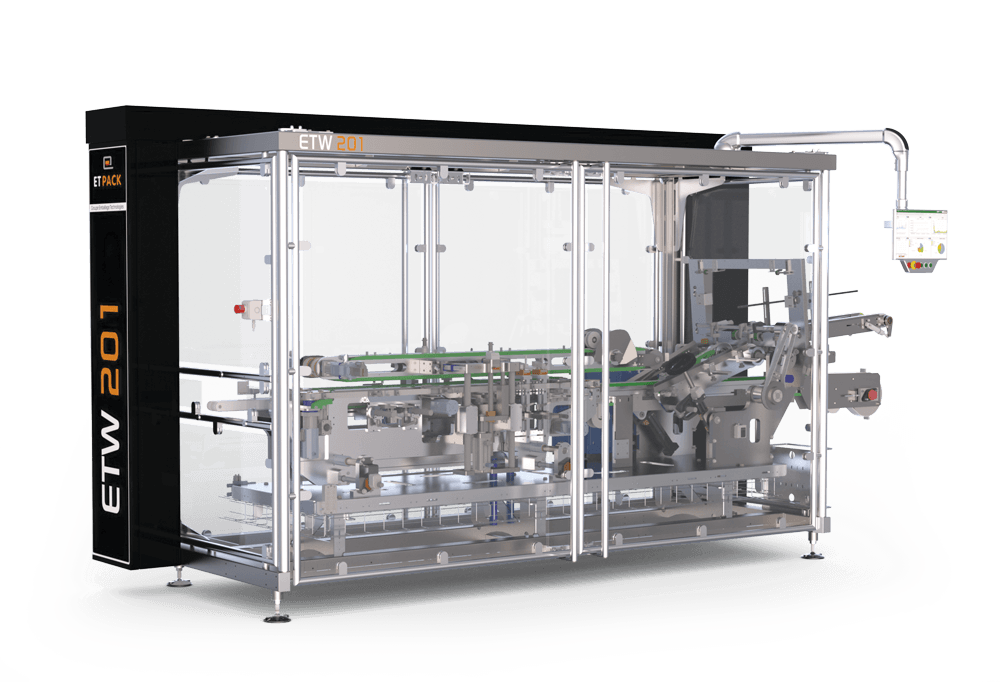 Suremballeuse multiformats ecowrap® etw201 - mise sous fourreaux/coiffes en U - cadence 20 à 80 cps/min_0