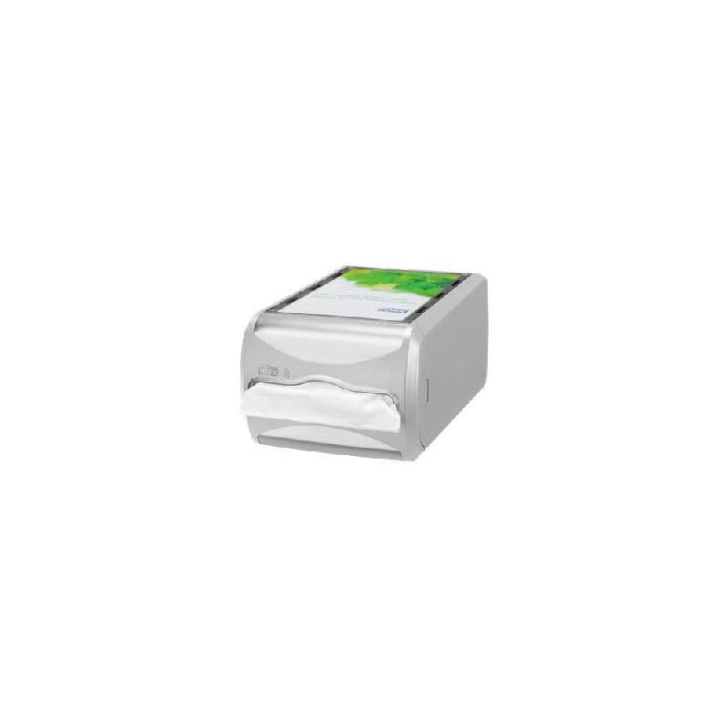 TORK DISTRIBUTEUR DE SERVIETTES - TORK XPRESSNAP COUNTER - DIMENSION 19.1 X 30.7 CM - HAUTEUR 14.5 CM - GRIS CLAIR