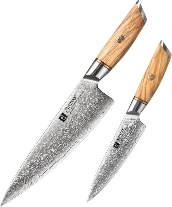 XinZuo - Set de couteaux Damas 2 pièces - Série B37 Lan - multicolore multi-matériau B37-A2_0