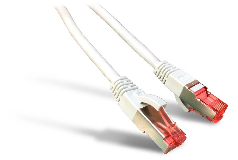 Garbot B-02-62050 - Câble réseau 0,5 m Cat6 S/FTP (S-STP) RJ-45 mâle/mâle - Placage contacts or - Couleur gris_0