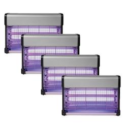4x Destructeurs D'insectes Electrique 20w Anti-moustiques 80m2 Silencieux Usage Non Intensif Perel - gris 3665476823620_0