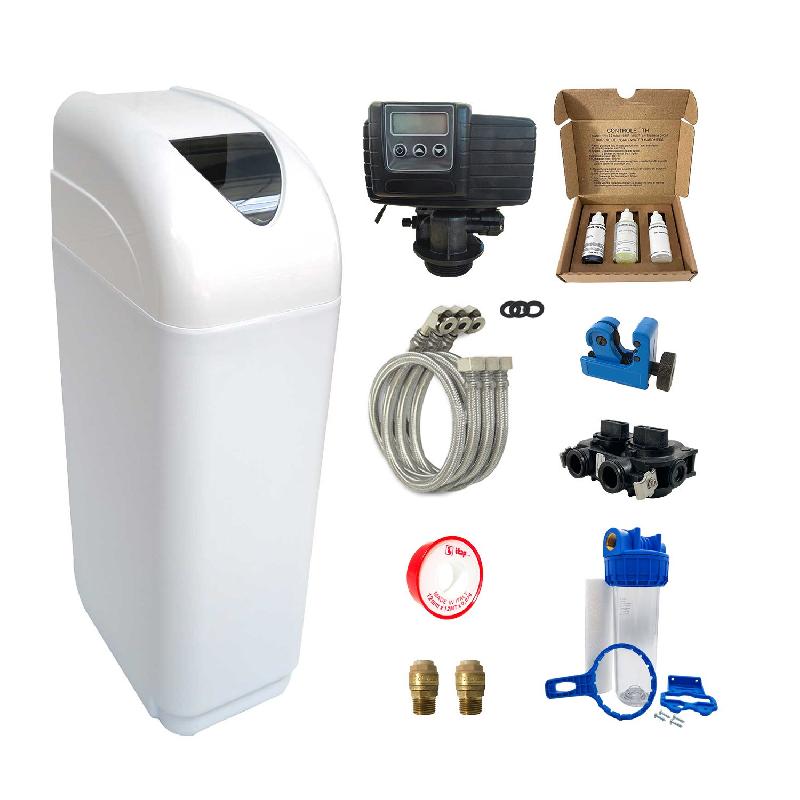 Adoucisseur d'eau 10l fleck 5600 sxt volumétrique  avec accessoires - fabriqué en france_0