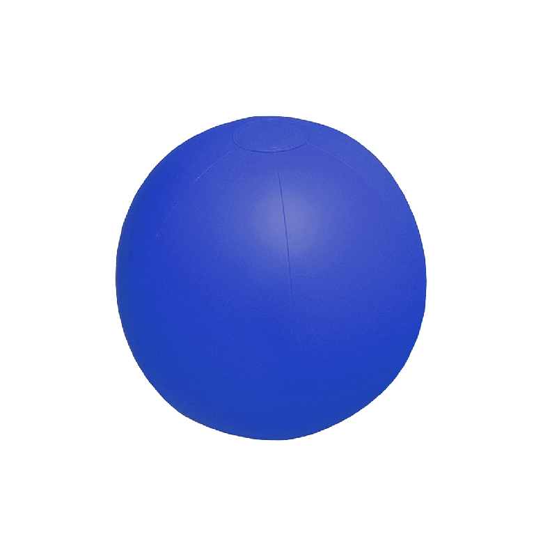 Ballon de plage gonflable en PVC - Ø28 cm - 6 panneaux - Couleur bleue_0