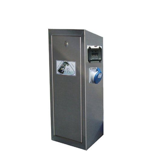 Borne de distribution série 2400 - électricité pour terrains de camping - aluminium/inox_0