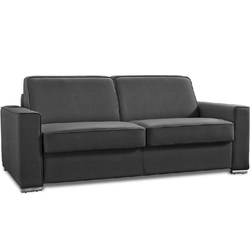 CANAPÉ CONVERTIBLE 3-4 PLACES EXCELLENCE 160 CM SOMMIER LATTES MICROFIBRE GRAPHITE MATELAS MEMORY 18 CM INCLUS_0