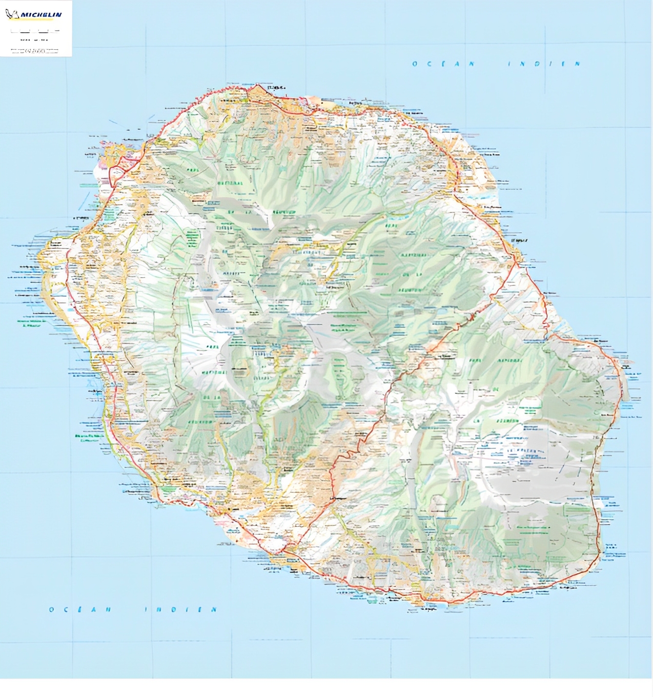 Carte de la réunion michelin_0