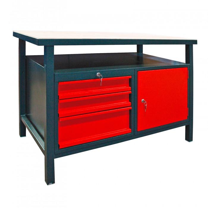 Etabli 120 cm - 3 tiroirs - 1 porte_0