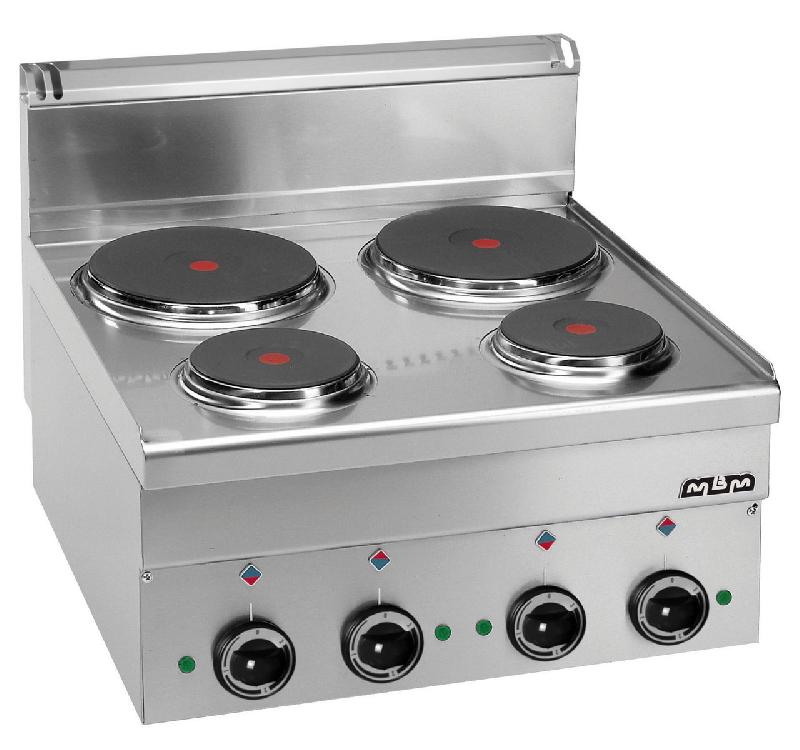 Fourneaux professionnel electriques a poser cuisiniere electrique 4 plaques rondes minima 600 MBM - E46_0