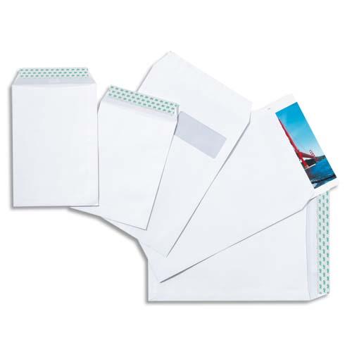 Gpv boîte de 500 pochettes auto-adhésives velin blanc 90g format 162x229 c5_0