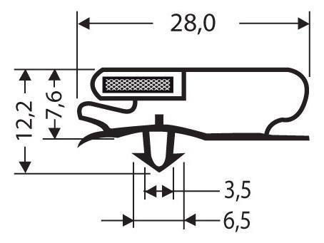 Joint pvc magnetique pour meubles frigos jpc-142_0