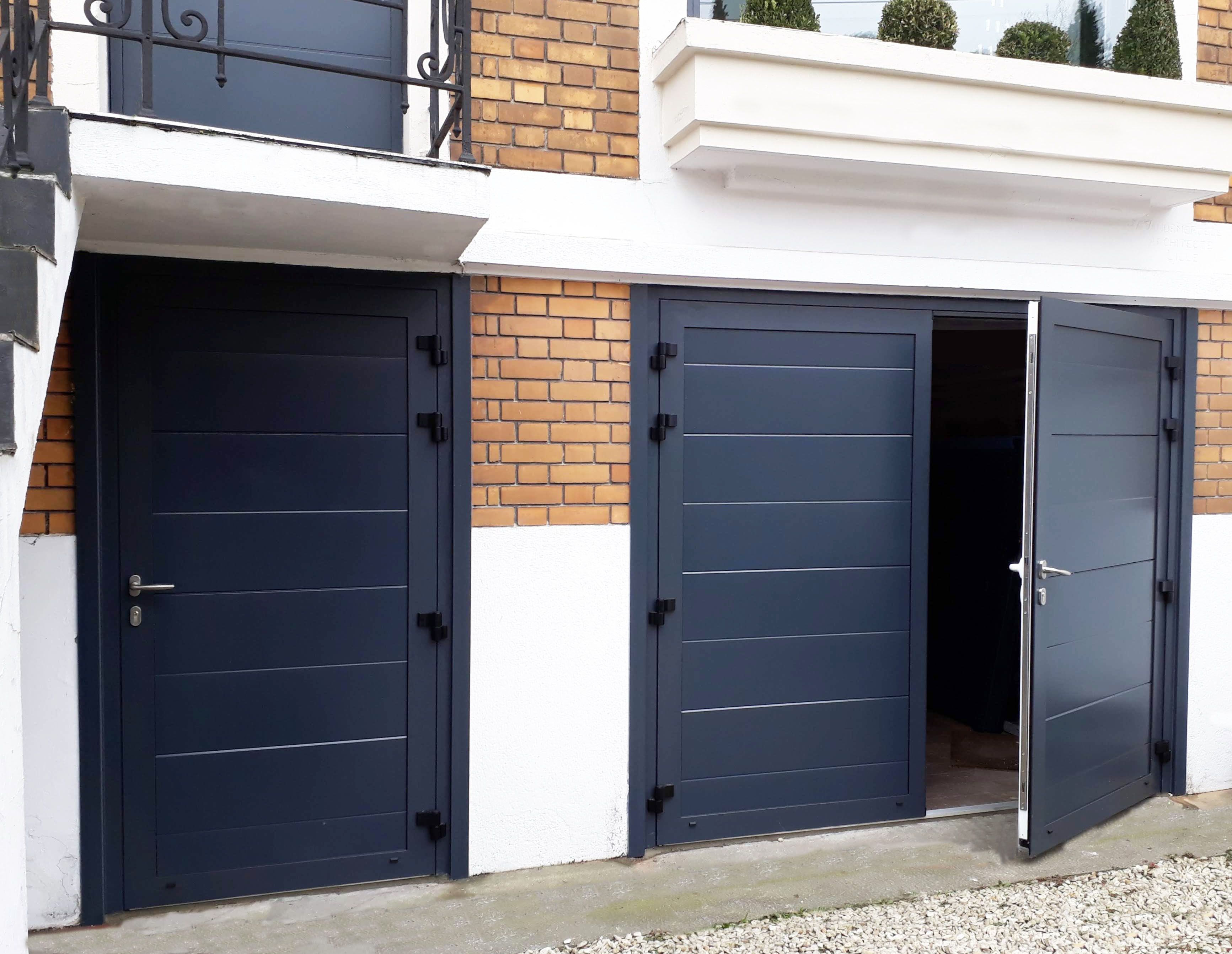 Porte De Garage Battante PVC – 2m X 2.4m, Blanc, Fabrication Française CPCM