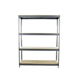 SimonRack Étagère Industrielle, 2000x1800x600 mm, 4 Niveaux en bois, Étagère Charge Lourde, Gris/Bois - Simonforte - métal 8435104975756_0
