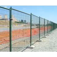 Standard - Grille de chantier - TE-FENCE - Clôture mobile temporaire en fil galvanisé Ø4,50mm, panneaux standard 200x200cm ou 200x250cm_0