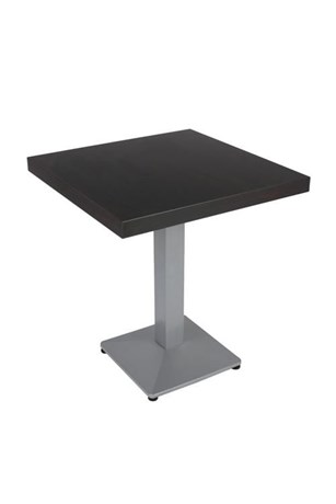 TABLE DE RESTAURANT DUROLIGHT WENGÉ ET SILVER 68 X 68 CM