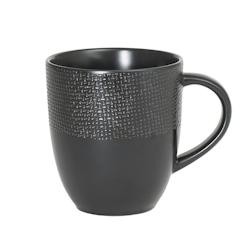 TABLE PASSION mug vésuvio noir 30 cl x6 - Table Passion Rond Grès - noir 3106232693656_0