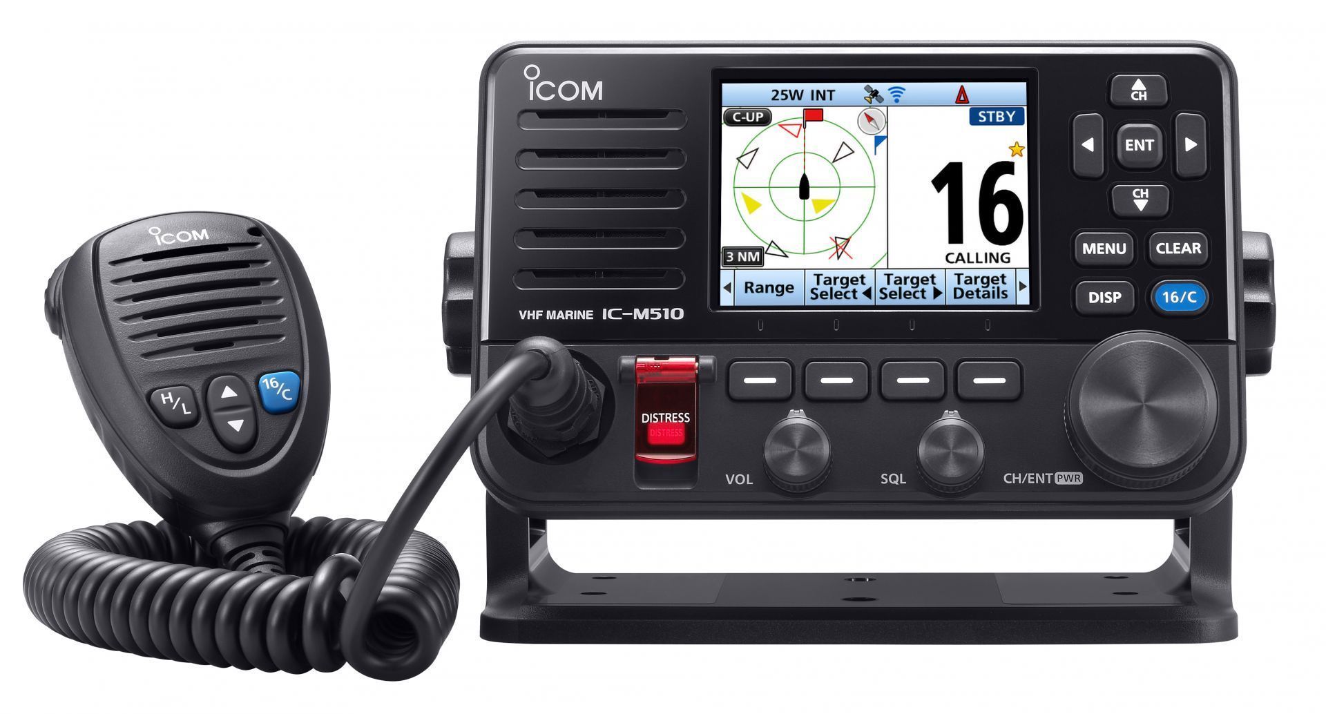 Vhf marine fixe asn ais GPS pilotable à distance ic-m510e evo_0