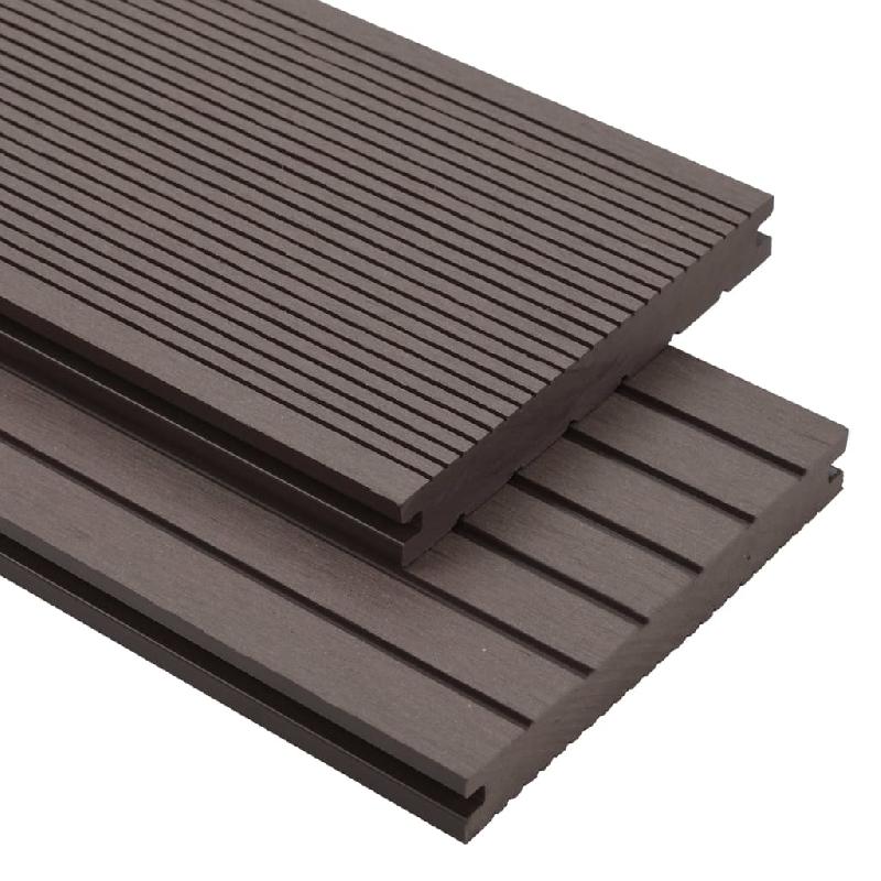 Vidaxl panneaux de terrasse solides wpc 30 m² 4 m marron foncé 275710_0