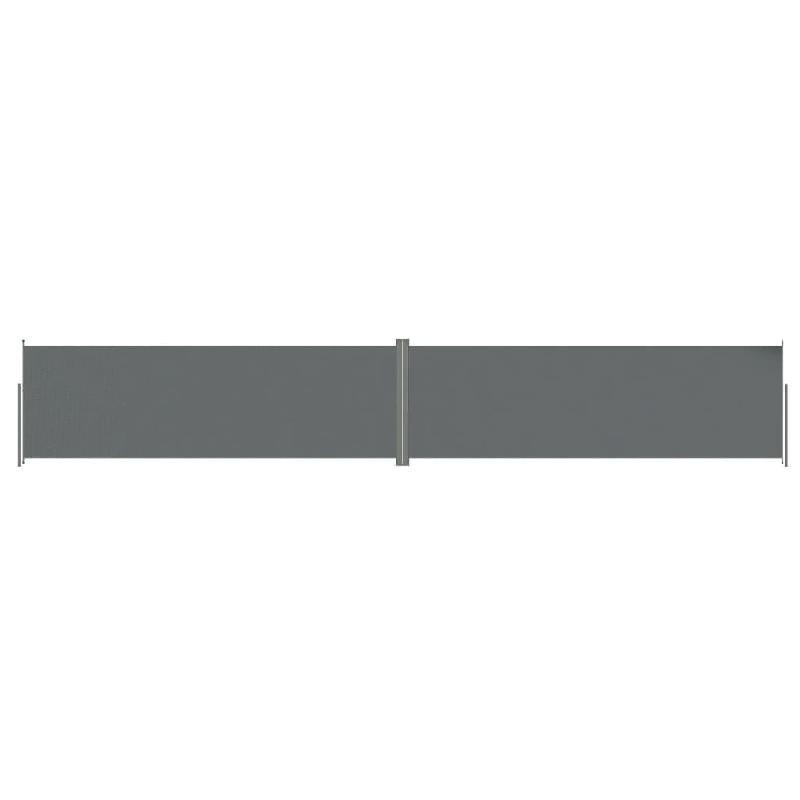 AUVENT PARAVENT STORE BRISE-VUE LATÉRAL RÉTRACTABLE DE PATIO JARDIN TERRASSE BALCON PROTECTION VISUELLE ÉCRAN 200 X 1200 CM ANTHRACITE 02_0007122_0