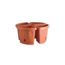 Bama Vase d'angle Victoria avec soucoupe - orange 8007633302152_0