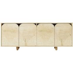 Buffet 4 portes en aggloméré Lazio Bohem chêne Hanah Home - 8684284023904_0