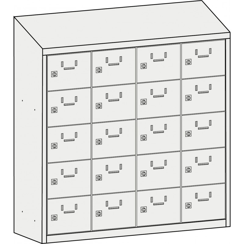 Casier de cantine suspendu - fixation murale - pour réfectoires et espaces déjeuner en entreprise_1