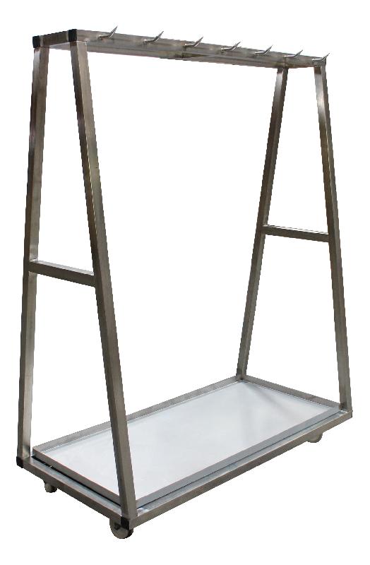Chariot pour quartiers et carcasses en inox - 11, 13 ou 17 dents - Charge maximale 500kg_0