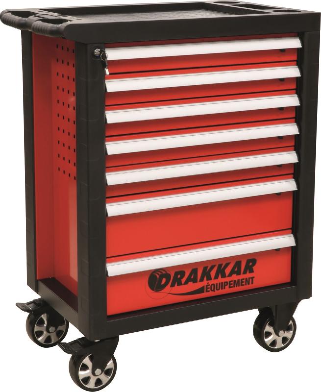 DRAKKAR TOOLS - Servante d'atelier 7 tiroirs - 205 outils - 25092 - Modules mousse finition métal_0