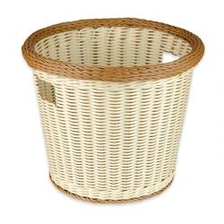 G.E.T - WB-1522-TT - Corbeille haute ronde en plastique polypropylène - Beige - 35,6 cm Ø x 33 cm_0