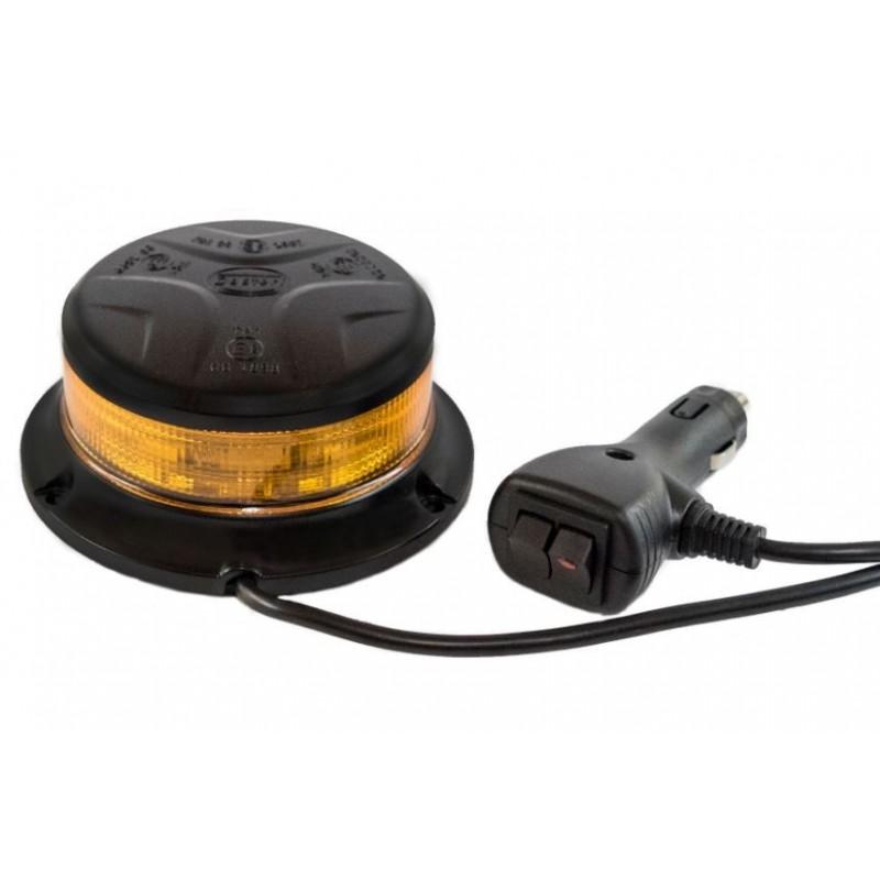 Gyrophare Dasteri DSL 480M magnétique 12/24 volts - compact - homologué R65 et R10 avec 10 modes d'effets_0