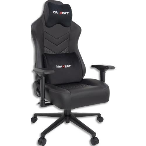 Oraxeat fauteuil gamer MX850 - noir - base aluminium - assise 54x57cm - dossier 57x87cm - poids max 150 kg_0
